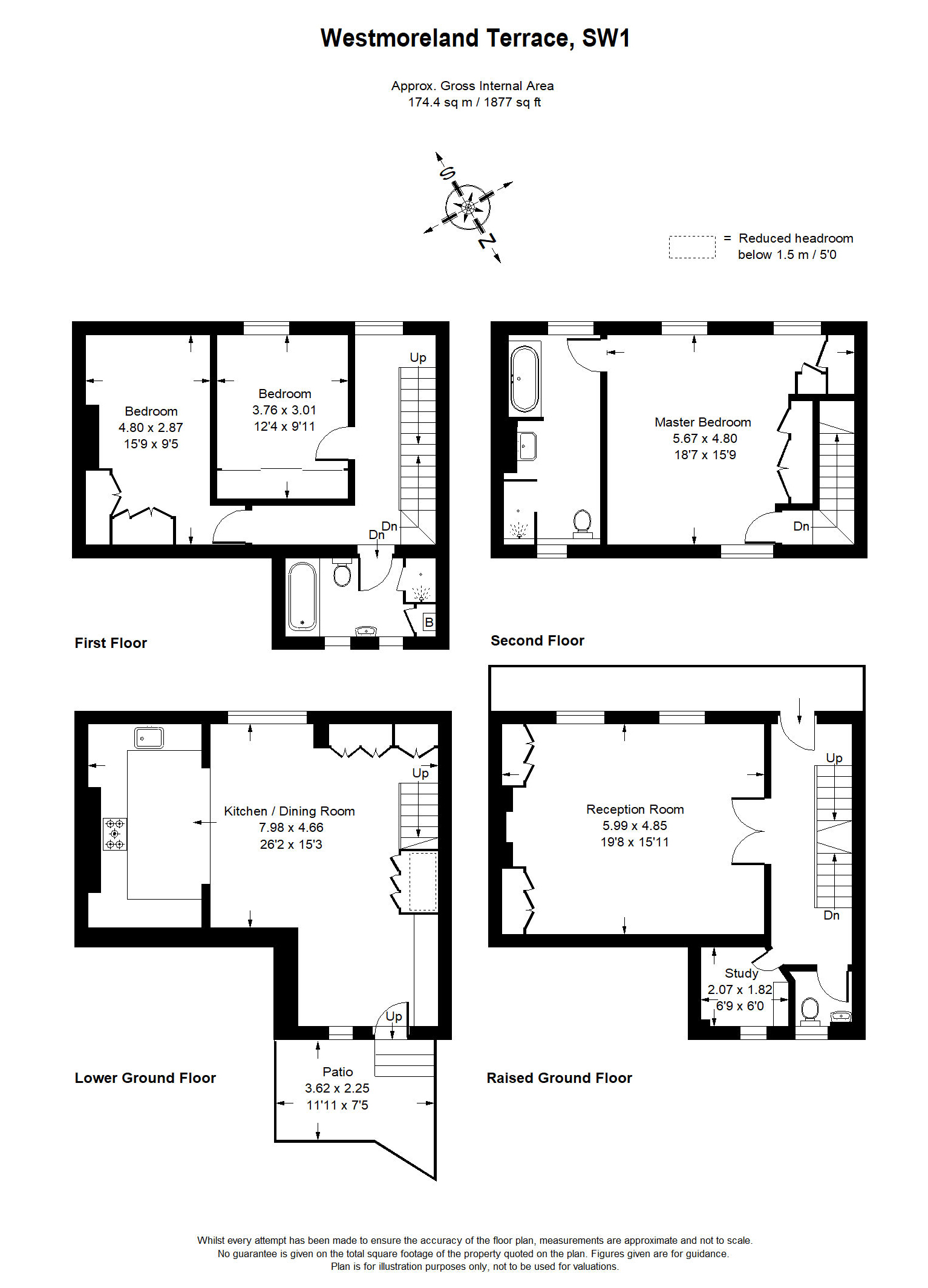 Floorplans For Westmoreland Terrace, Pimlico