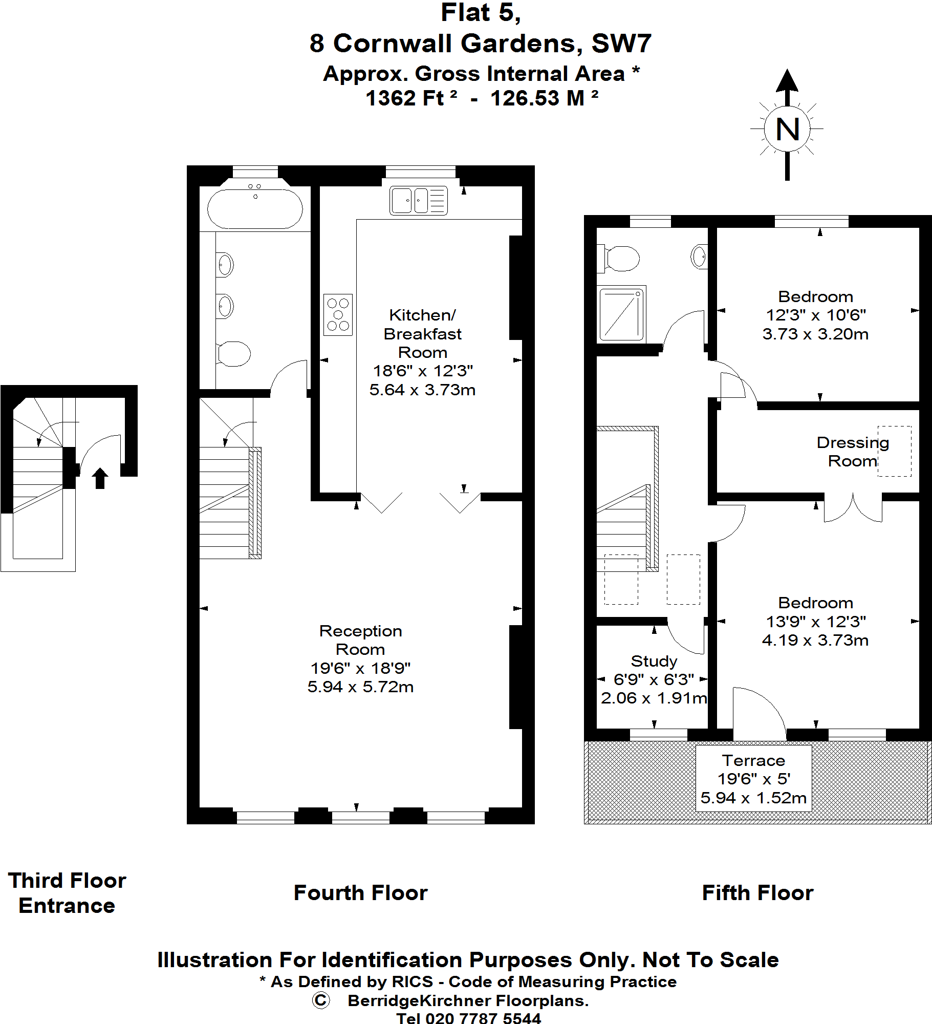 Floorplans For Cornwall Gardens, London, SW7